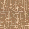 Casamance|Papel pintado geométrico cobre metalizado|Alta Gama