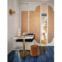 Casamance|Papel pintado geométrico cobre metalizado|Alta Gama