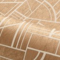 Casamance|Papel pintado geométrico cobre metalizado|Alta Gama