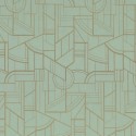 Casamance|Geometrische Tapete wassergrün-gold|Tapeten