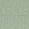 Casamance|Papier peint géométrique vert d’eau avec doré|Papier Peint