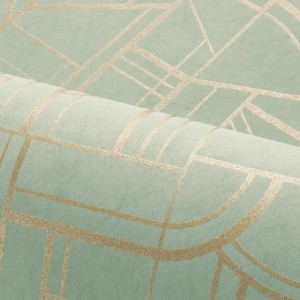 Casamance|Geometrische Tapete kupfer metallisch|Hochwertige 2