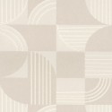 Casamance|Modernistische Tapete beige mit verflochtenen Kreisen|Tapeten