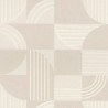 Casamance|Modernistische Tapete beige mit verflochtenen Kreisen|Tapeten