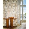 Casamance|Modernistische Tapete khakigrün geometrisches Muster|Hochwertige
