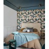 Casamance|Wallpaper Art Deco terracotta with geometric semicircles|Circles