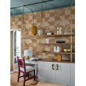 Casamance|Papier peint moderniste bleu géométrique décoratif|Haut Gamme