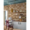 Casamance|Papier peint moderniste bleu géométrique décoratif|Haut Gamme