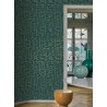 Casamance|Papier peint géométrique blanc et doré entrelacé|Art Déco