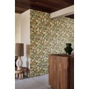 Casamance|Wallpaper Mexican green Tehuana flowers|High-End