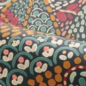 Casamance|Wallpaper Mexican multicolor flowers and geometric leaves|High-End