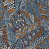 Casamance|Wallpaper Mexican blue flowers and geometric motifs|High-End