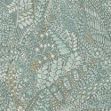 Casamance|Wallpaper Mexican green flowers and geometric leaves|High-End