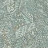 Casamance|Mexikanische Tapete grün Blumen und geometrische Blätter|Hochwertige