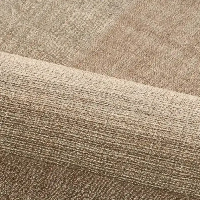 Casamance|Ethno Tapete braun Textilmosaik|Hochwertige