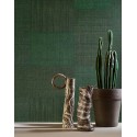 Casamance|Papel pintado étnico verde mosaico textil|Alta Gama