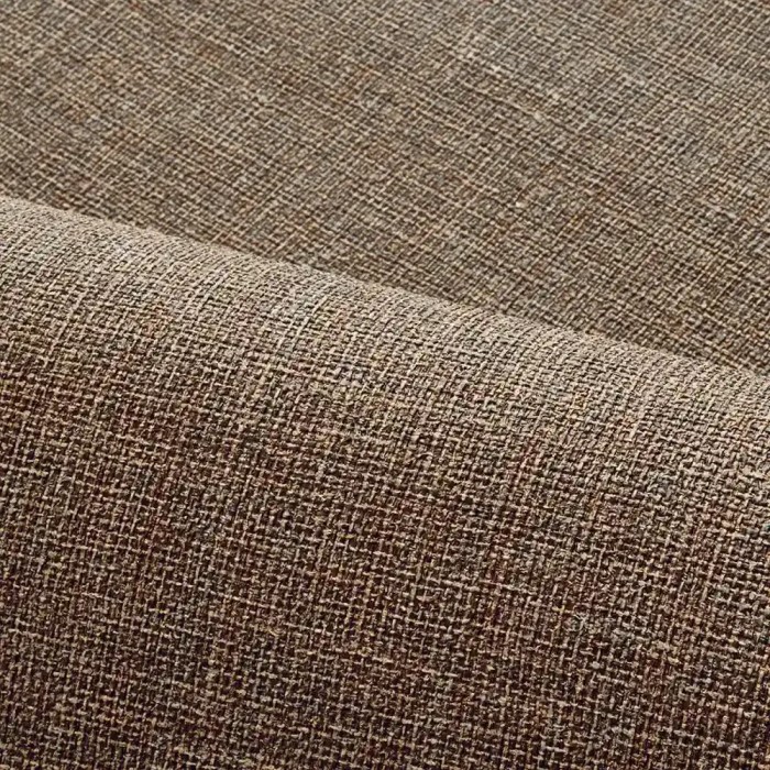 Casamance|Wallpaper jute dark brown plain effect|Fabric Imitation