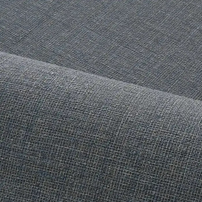 Casamance|Papier peint jute bleu marine tropical|Imitation Tissu