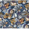 Casamance|Wallpaper Mexican brown Tehuana flowers|High-End
