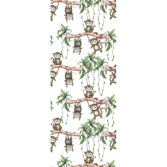 Marburg|Papier peint panoramique enfant singes joueurs dans arbres|Panoramiques