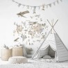 Marburg|Kids mural white world map of adventures|Wallmurals