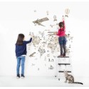 Marburg|Kids mural white world map of adventures|Wallmurals