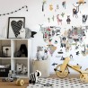 Marburg|Kids mural world map with animals|Wallmurals