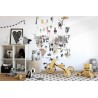 Marburg|Kids mural world map with animals|Wallmurals