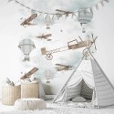 Marburg|Kids mural hot air balloons and planes|Wallmurals