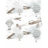 Marburg|Papier peint panoramique enfant montgolfières et avions|Panoramiques