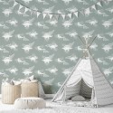 Marburg|Papel pintado infantil dinosaurios verde|Infantil
