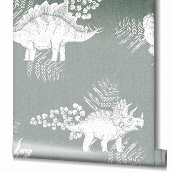 Papel pintado infantil dinosaurios verde - Marburg Kids Walls 45801