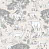 Marburg|Beige Waldtier Kinder Tapete|Kindertapete