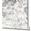 Marburg|Papel pintado infantil animales del bosque beige|Infantil