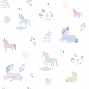 Papeldecor|Tapete Blumenmuster grün skandinavischer Stil|Tapeten