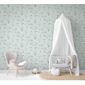 Marburg|Papier Peint enfant vert pastel montgolfières|Enfants