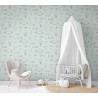 Marburg|Pastel green children's Wallpaper with hot air balloons|Children's