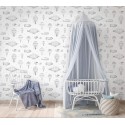 Marburg|Papel pintado infantil blanco globos aerostáticos|Infantil