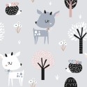 Marburg|Papier Peint pour enfants cerfs amoureux gris|Enfants