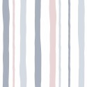 Marburg|Papier peint enfant tons pastel rayures bleues et roses|Enfants