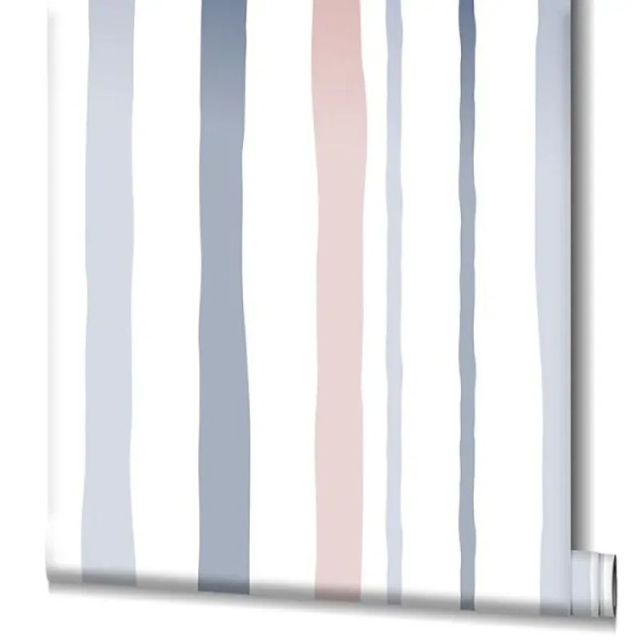 Marburg|Papier peint enfant tons pastel rayures bleues et roses|Enfants