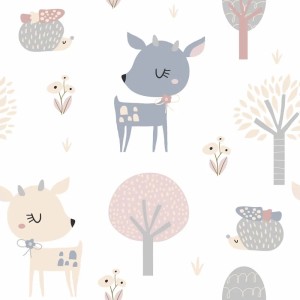 As Creation|Papier Peint pour enfants oursons roses chambre fille|Enfants