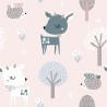 Marburg|Papier Peint enfant rose pastel cerfs amoureux|Enfants