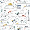Marburg|Multicolor children's wallpaper with cars in the city|Children's