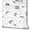 Marburg|Gray children's wallpaper with cars in the city|Children's