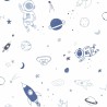Marburg|Papel pintado infantil astronautas en el espacio azul|Infantil