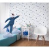 Marburg|Papel pintado infantil astronautas en el espacio azul|Infantil