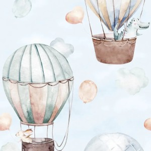 Marburg|Papel pintado infantil blanco con palmeras tropicales|Infantil