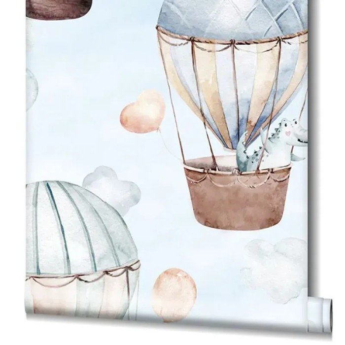 Papel pintado infantil carrera de globos azul - Marburg Kids Walls 45863