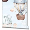 Marburg|Papier peint enfants course de montgolfières bleu|Enfants